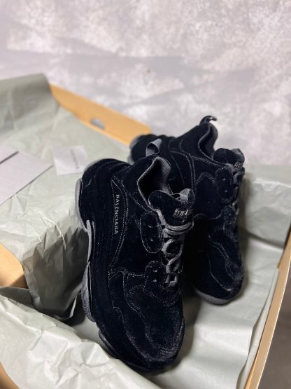 Balenciaga Velvet Fashion Sneakers - Image 9