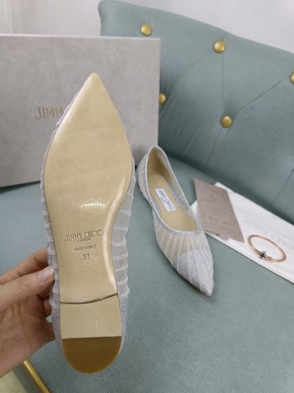 Jimmy Choo white mesh flats - Image 9