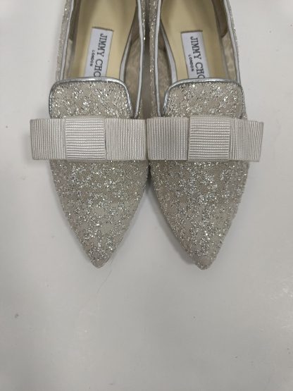 Jimmy Choo Fashion Net Bow Flat Shoes - Image 9