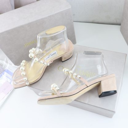 Jimmy Choo Fashion Pearl Sandals High Heels - Image 9