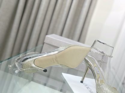 Jimmy Choo crystal chain high heels - Image 8