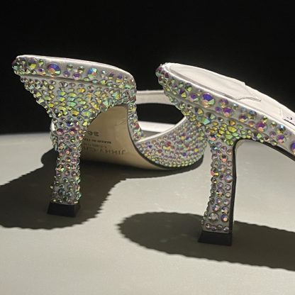 Jimmy Choo rhinestone gradient champagne high heels - Image 9