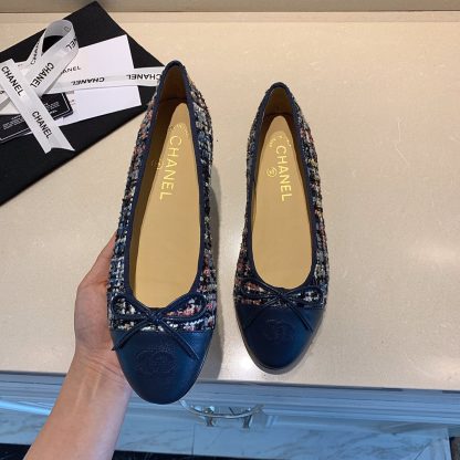 Chanel fashion item dark blue elegant and exquisite ballet shoes - Image 9