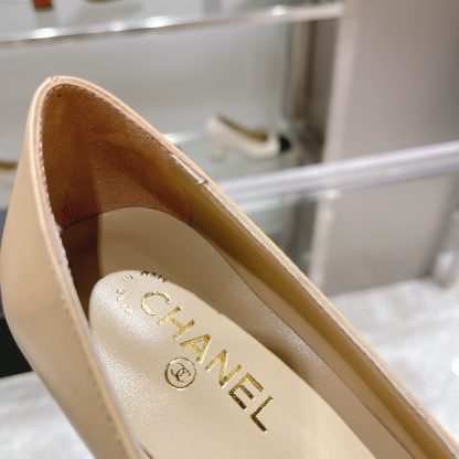 Chanel new beige classic retro classic round toe shoes heel height 6.5cm - Image 9