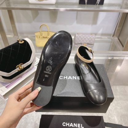 Chanel Comfort Classic Black Almond with Mary Jane Shoes - Image 9