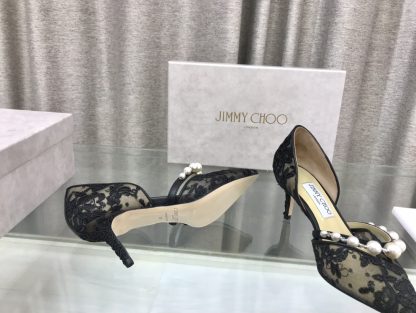 Jimmy Choo new pearl and diamond hollow high-heeled shoes - Image 9