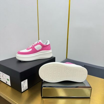 Chanel dark pink casual versatile sneakers - Image 9