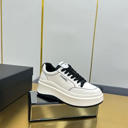 Chanel white and black casual versatile sports shoes - Image 9