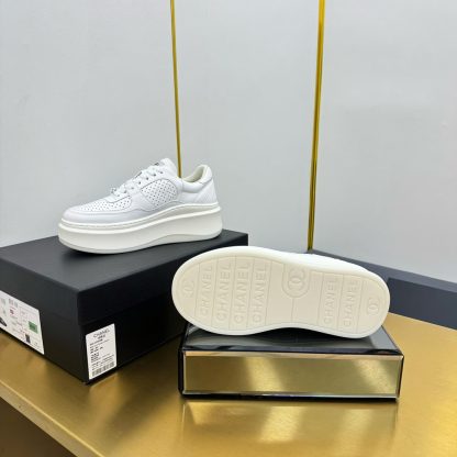 Chanel pure white casual versatile sneakers - Image 9