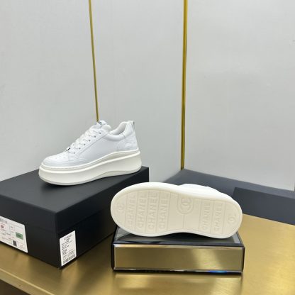 Chanel pure white breathable casual versatile sports shoes - Image 9