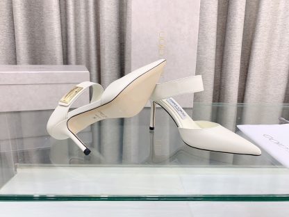 Jimmy Choo metal buckle half-drag women’s high-heeled shoes - Image 9