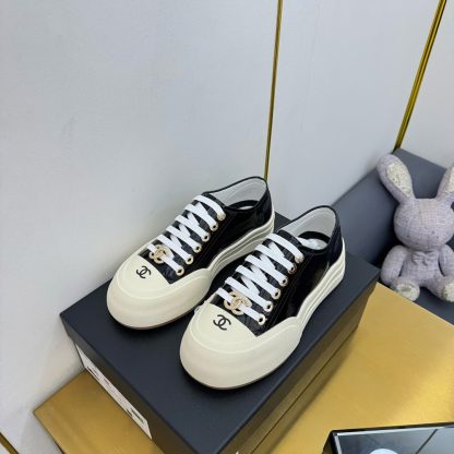 Chanel 2025 biscuit shoes black versatile fashion casual sports shoes - Image 9