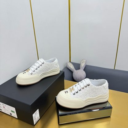 Chanel 2025 biscuit shoes white versatile fashion casual sports shoes - Image 9