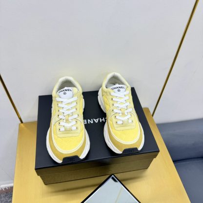 Chanel yellow classic sports casual shoes for men and women - Image 9
