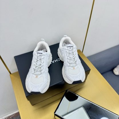 Chanel pure white classic breathable casual shoes for men and women - Image 8