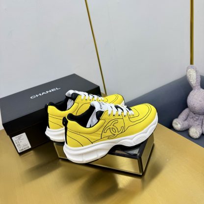 Chanel yellow casual shoes for men and women - Image 9