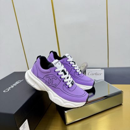 Chanel purple casual shoes for men and women - Image 9
