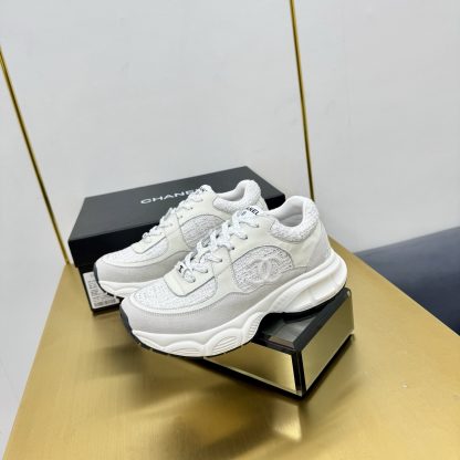 Chanel unisex couple's off-white casual shoes - Image 9