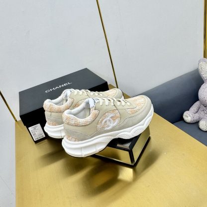 Chanel unisex couple's apricot with orange casual dad shoes - Image 9