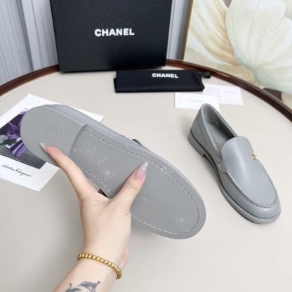 Chanel Spring/Summer Dancing Shoes Collection Blue-Gray Retro Loafers - Image 9