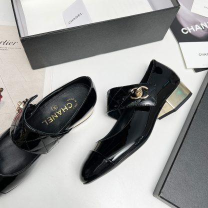 Chanel early spring new black round pointed toe small leather shoes heel height 2.5cm - Image 9