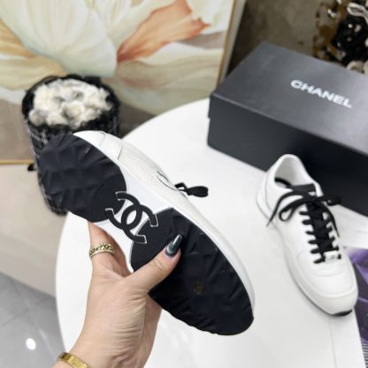 Chanel Spring and Autumn Super Durable White Casual Shoes - Image 9