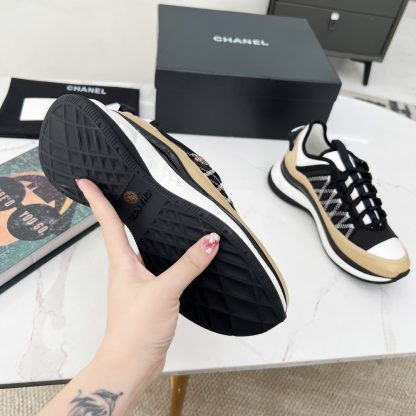 Chanel Spring and Autumn Super Durable Black Apricot Casual Shoes - Image 9