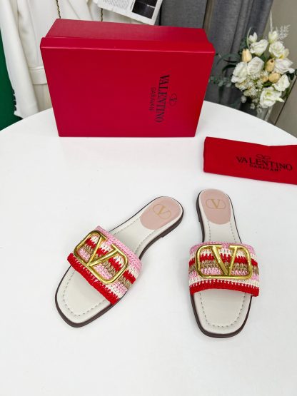 VALENTINO woven series exquisite slippers - Image 8