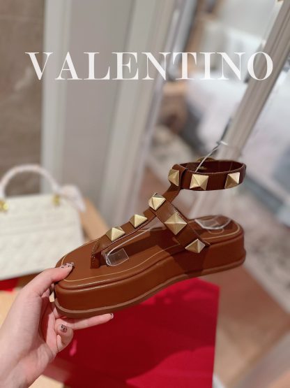 VALENTINO Studded Metal Platform Sandals - Image 8