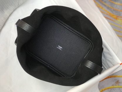 Hermès black and silver unique lightweight wear-resistant and waterproof basket bag - Image 9