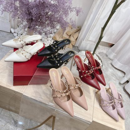 VALENTINO pointed toe studded element fashionable sandals high heels - Image 9