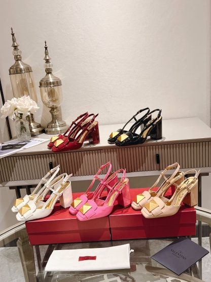 VALENTINO simple temperament large rivet high heels - Image 9