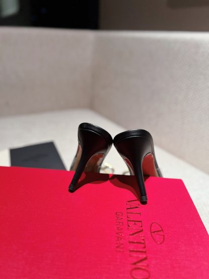 VALENTINO exquisite V buckle transparent film sandals high heels - Image 8