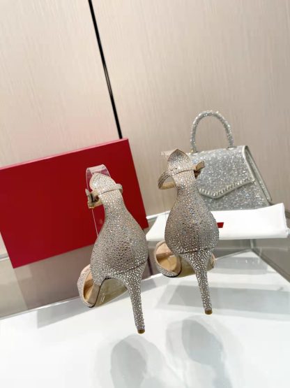 VALENTINO exquisite diamond-studded high heels - Image 9