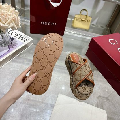 Gucci Women's New GG Cross-over Platform Sandals - Image 9