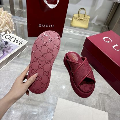 Gucci Women's New GG Cross-over Platform Sandals - Image 9