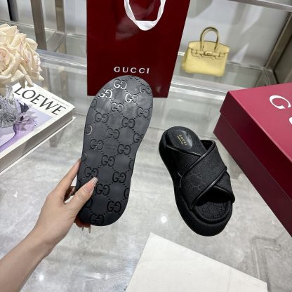 Gucci Women's New GG Cross-over Platform Sandals - Image 9