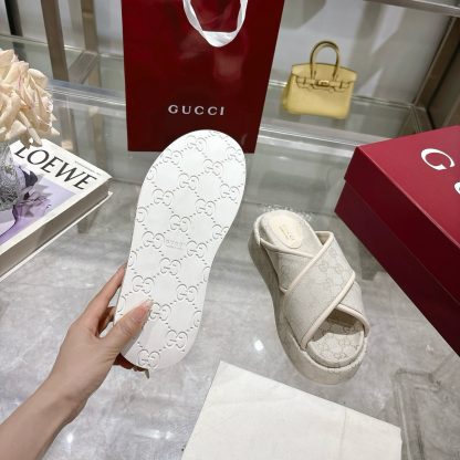 Gucci Women's New GG Cross-over Platform Sandals - Image 8