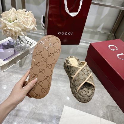 Gucci Women's New GG Cross-over Platform Sandals - Image 9