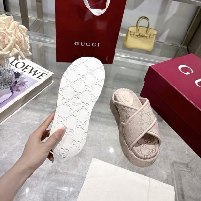 Gucci Women's New GG Cross-over Platform Sandals - Image 9