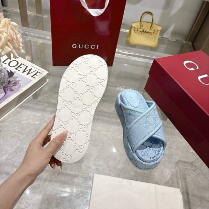 Gucci Women's New GG Cross-over Platform Sandals - Image 9