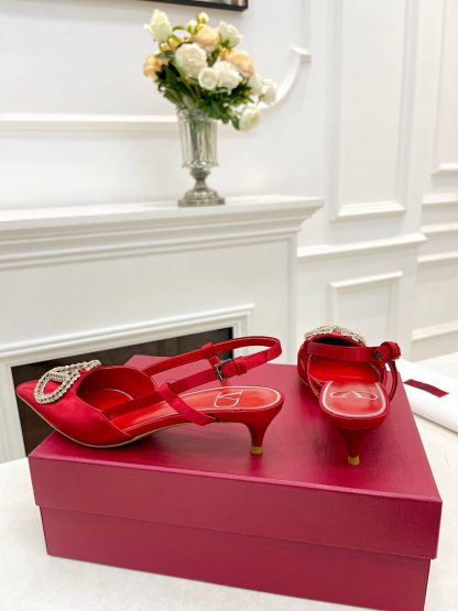 VALENTINO elegant high heels with rhinestone buckle - Image 9