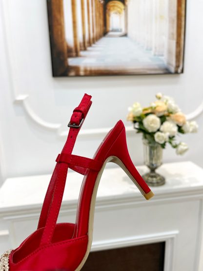 VALENTINO elegant high heels with rhinestone buckle - Image 9