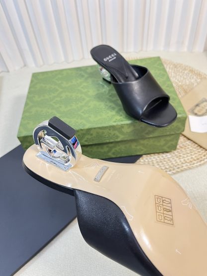 Gucci Double G round heel sandals - Image 8