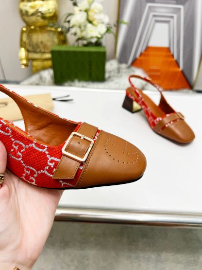 Gucci synchronized block heel slingback shoes - Image 8