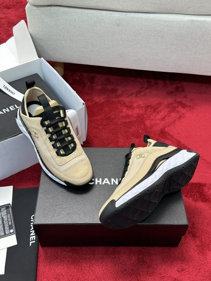 Chanel men's and women's couple's versatile fashionable apricot color mix and match casual sports shoes - Image 7