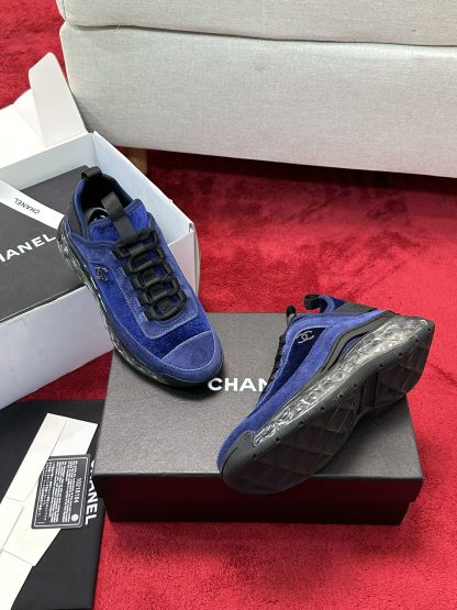 Chanel men's and women's couple's versatile fashionable dark blue mix and match casual sports shoes - Image 9