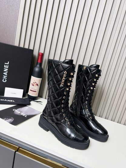 Chanel autumn and winter new black electric show diamond style boots - Image 9