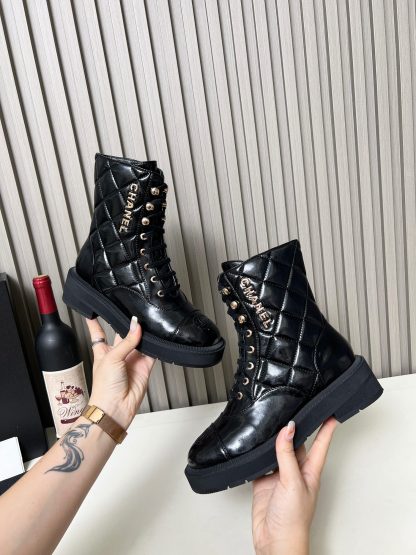 Chanel black autumn and winter new electric show diamond style boots - Image 9