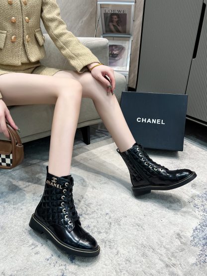 Chanel Paris catwalk new comfortable leg-lengthening black boots - Image 8